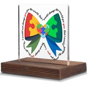 Colorful Autism Awareness Plaque